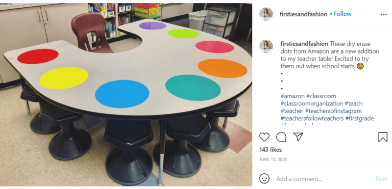 Still of first grade classroom ideas to connect the dots from Instagram