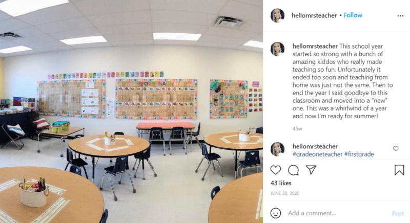 Still of first grade classroom ideas to keep it bright and spacious from Instagram