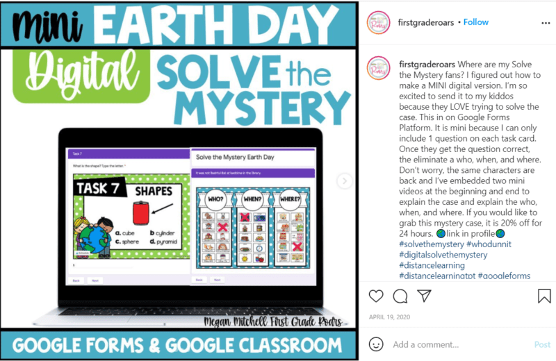Still of Earth Day assessment idea for first grade students