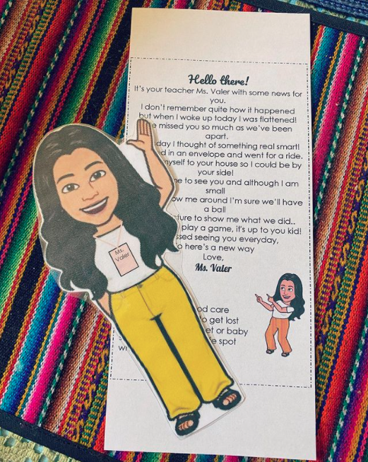 Letter that teacher sends to students with her Flat Stanley