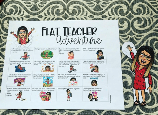 Flat teacher adventure grid for students