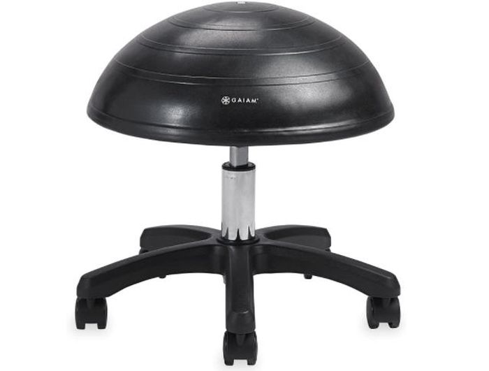 Gaiam stool with half-dome balance ball seat