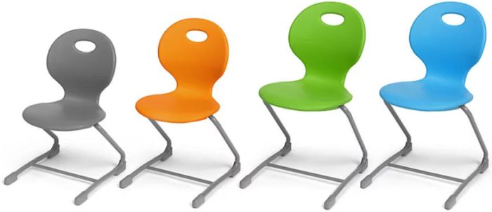 Flex-Space Ergo Bounce Cantilever Chairs in several colors and heights 