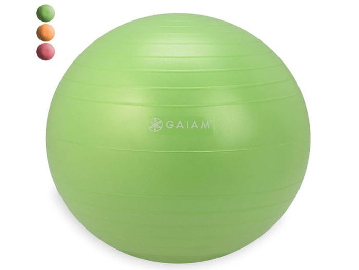 Gaiam green rubber ball with yellow and red options (Flexible Seating Options)
