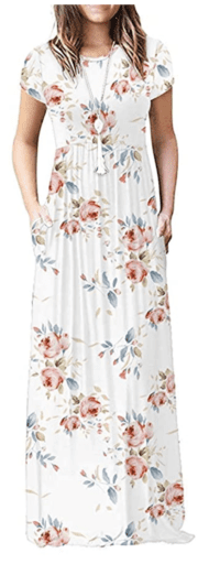 Floral maxi dress with pockets from Amazon