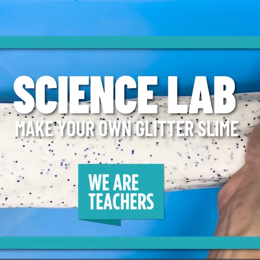 A screenshot of a video that teaches how to make slime