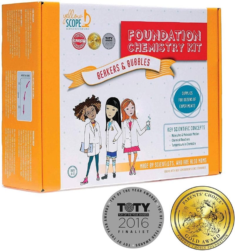 Foundation Chemistry Kit with STEM toys like beakers and test tubes