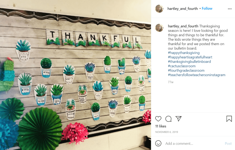 Still of fresh and fun fourth grade classroom ideas seeds of gratitude from Instagram