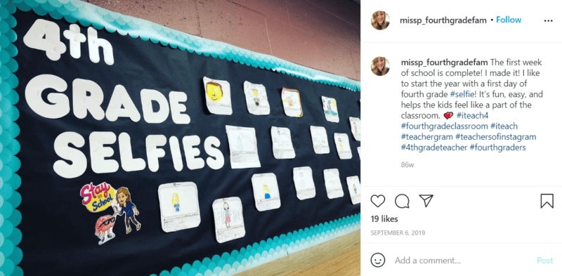 Still of fresh and fun fourth grade classroom ideas selfies from Instagram