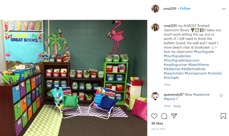 Still of fresh and fun fourth grade classroom ideas with beach vibes from Instagram