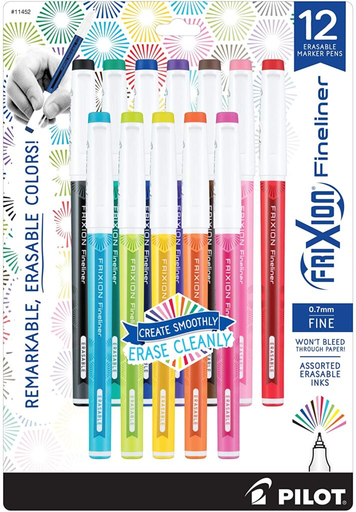 Multicolor pack of Frixion erasable markers