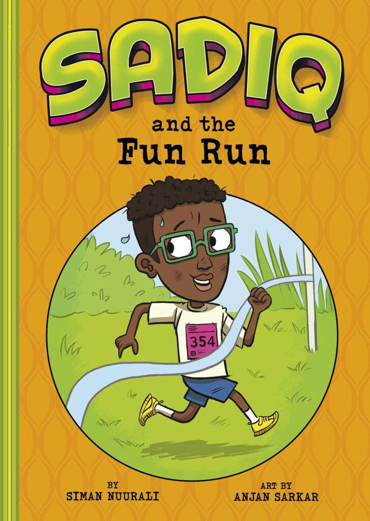 Book cover of Sadiq series by Siman Nuurali, as an example of chapter books for second graders