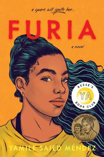 Book cover of Furia by Yamile Saied Mendez with illustration of young Argentinian woman