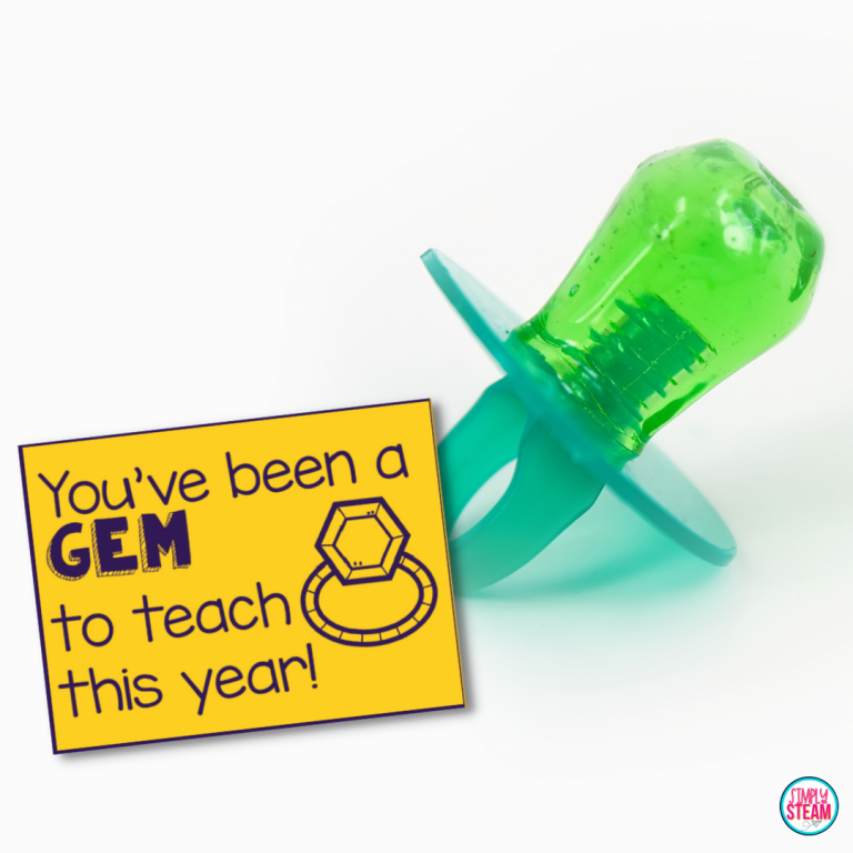 a ring pop with a message that says You've Been a Gem to Teach This Year!