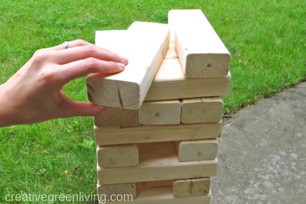 Large Jenga game- summer activities for kids