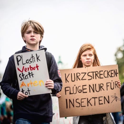 International signs during the Global Climate Change Strike