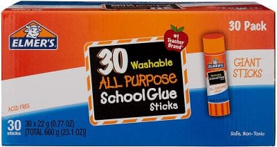 30 Washable ALL Purpose School Glue Sticks 