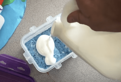 Liquid glue sponge hack, pouring glue on a sponge