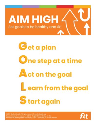 Aim High goals poster