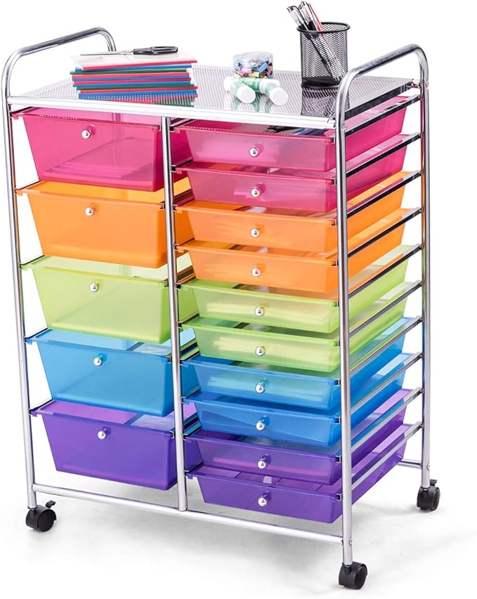 15 drawer storage cart 