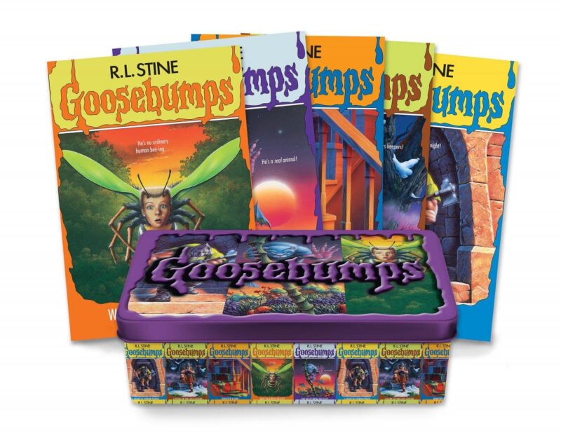 Cover of Goosebumps series by R.L. Stine, as an example of 90s children's books