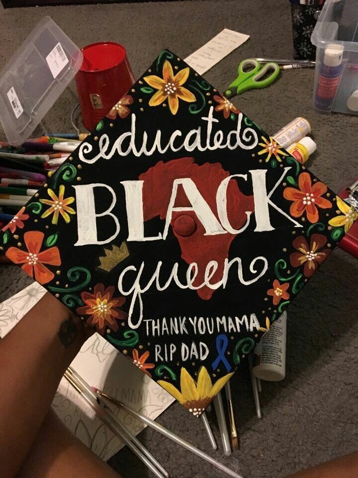 Educated Black Queen graduation cap
