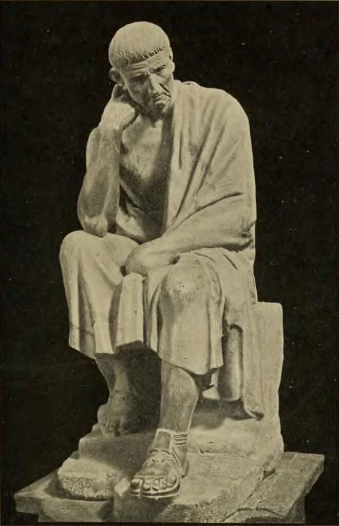 यूनानी मूर्ति;  गणित का आविष्कार किसने किया