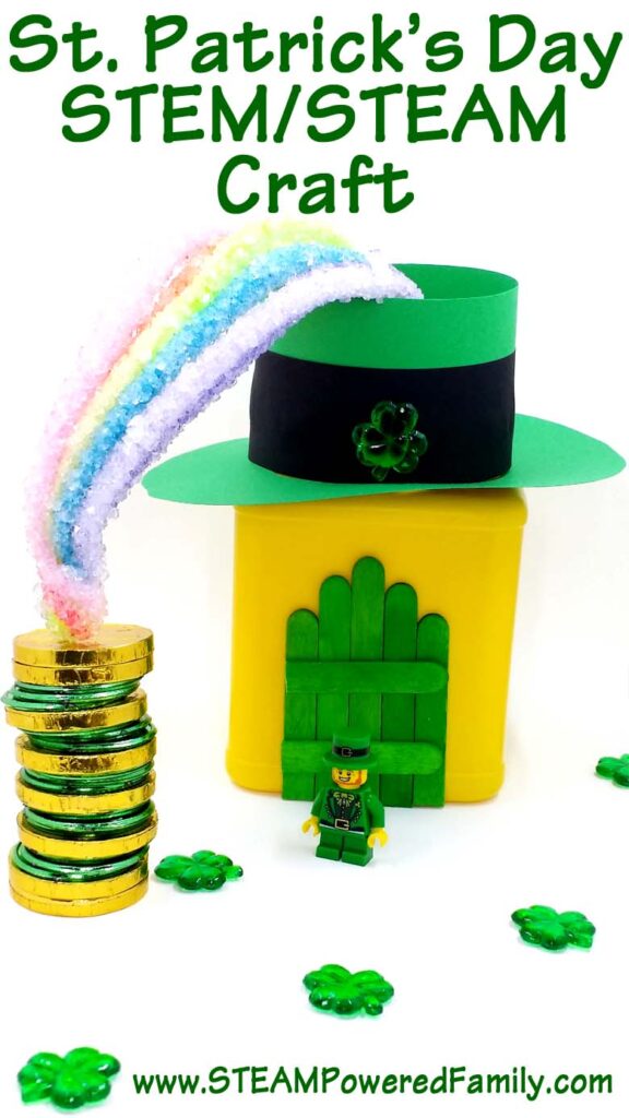 craft of leprechan hat and rainbow for a saint patrick's day activity 