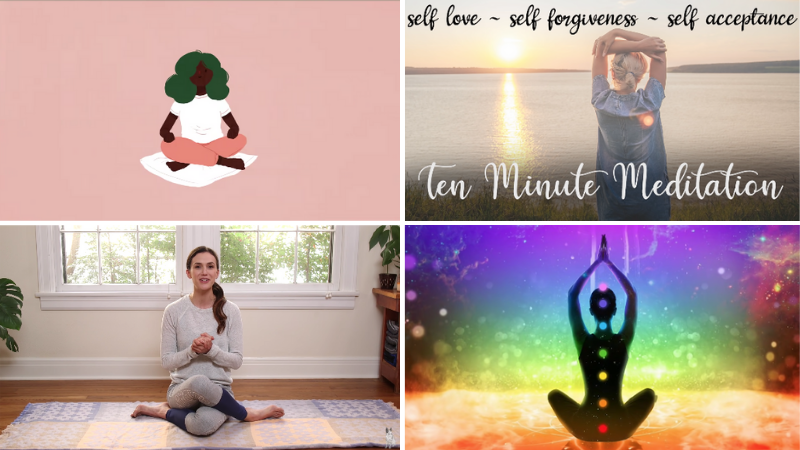 Collage for teacher guided meditations, as an example of educational brain breaks