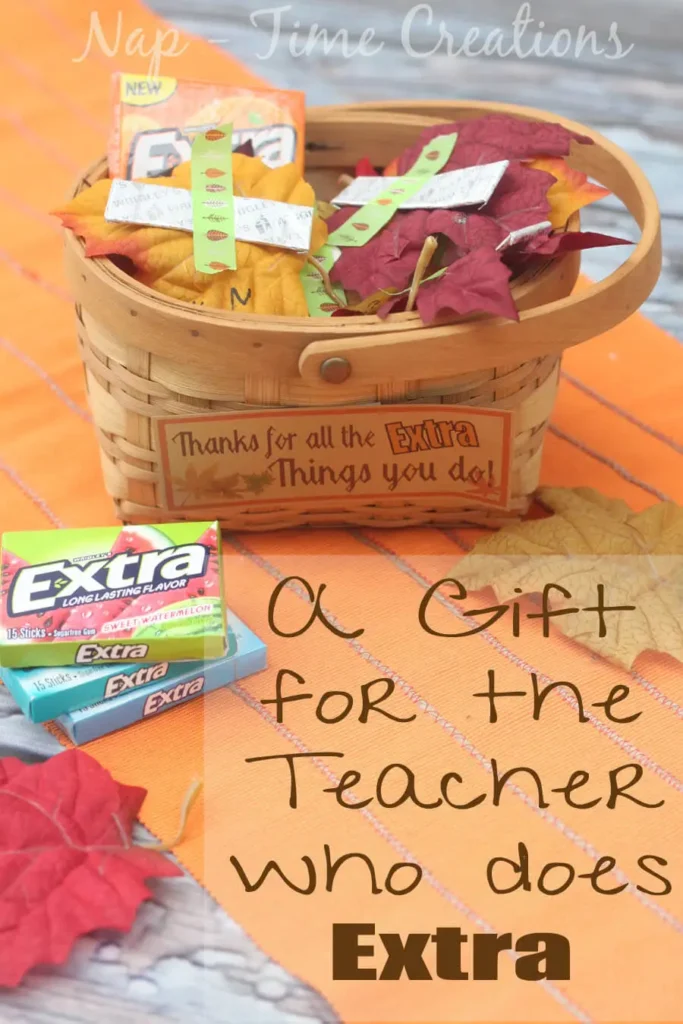 gift basket filled with extra gum 