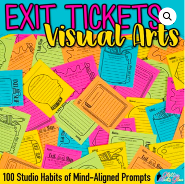 Colorful exit tickets that support the Habits of the Mind philosophy