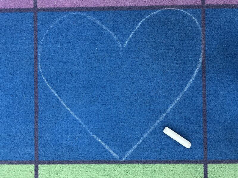 heart-chalk-blue heart with chalk outline