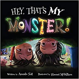 Book cover for Hey, That's My Monster as an example of kids books about monsters