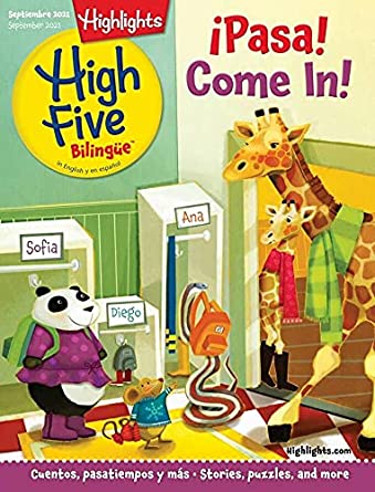Cover for High Five Bilingue magazine as an example of best magazines for kids