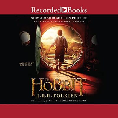 Book cover: 7. The Hobbit by J.R.R. Tolkien, narrated by Rob Inglis, as an example of best audiobooks for kids