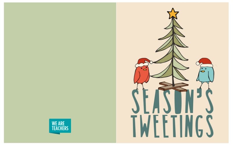 Season's Tweetings card