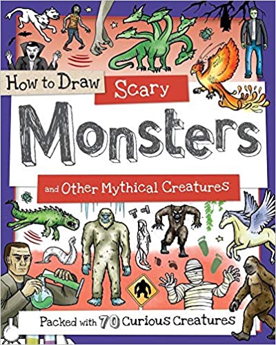 Book cover for How to Draw Scary Monsters and Other Mythical Creatures as an example of drawing books for kids