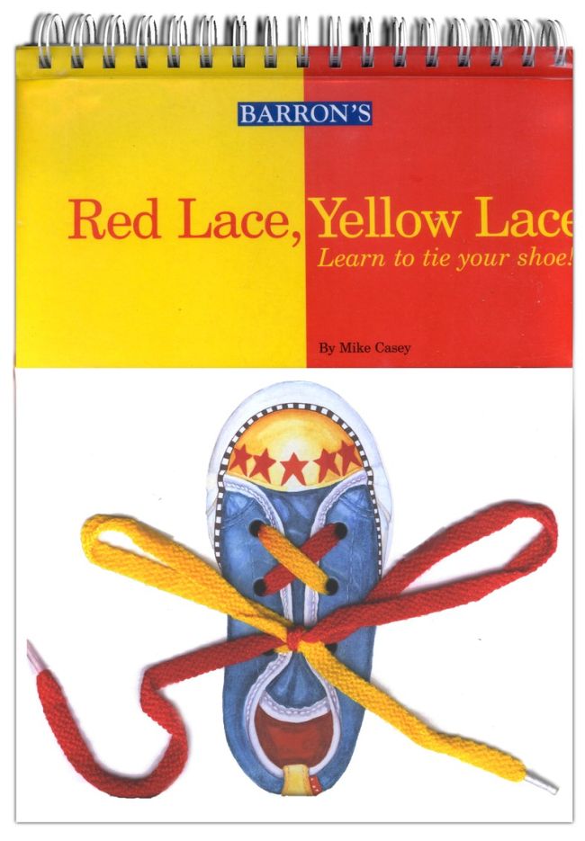 Red Lace Yellow Lace book to teach kids to tie shoes