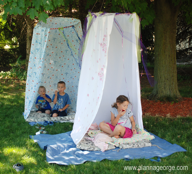 Hula hoop hideout- summer activities for kids