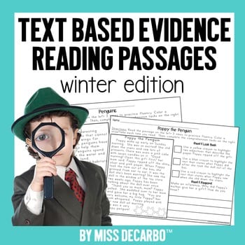 "Text based evidence reading passages" by Miss DeCarbo