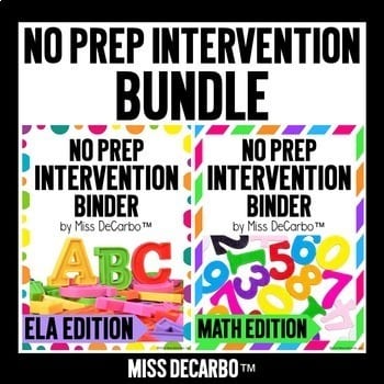 "No prep intervention bundle" by Miss DeCarbo