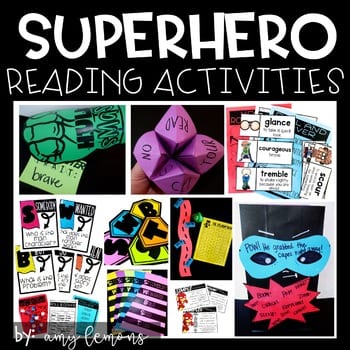 "Superhero reading activities" by Amy Lemons