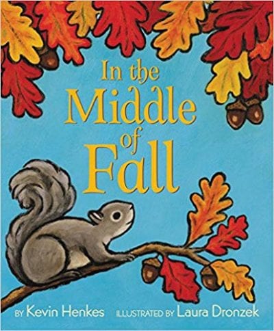 Book cover for In the Middle of Fall as an example of kindergarten books