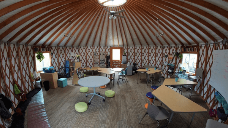 Learning in a Yurt Classroom