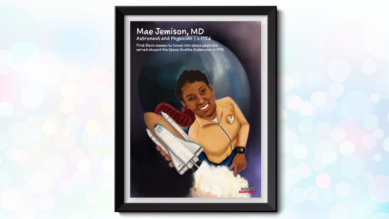 Black scientist poster featuring Mae Jemison