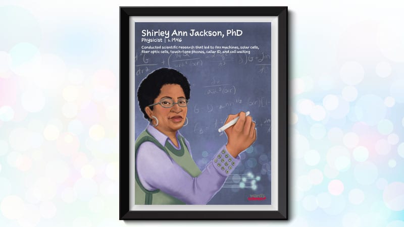 Poster image of Black scientist Shirley Ann Jackson, PhD
