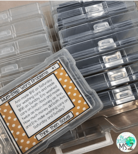 Instagram-worthy teacher hacks include these little plastic containers with labels on them. 
