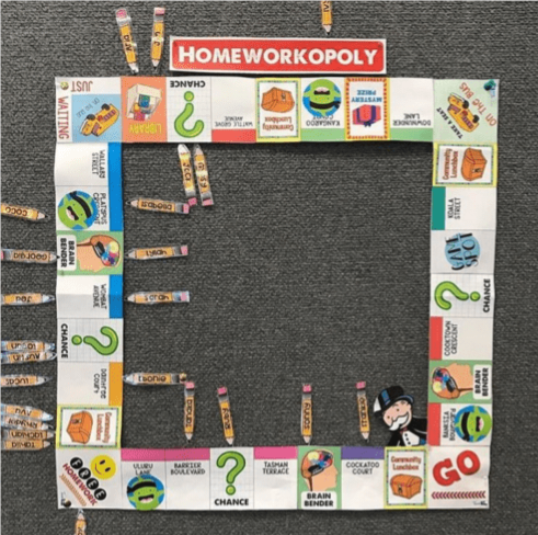 Instagram-worthy teacher hacks include this homemade game board.