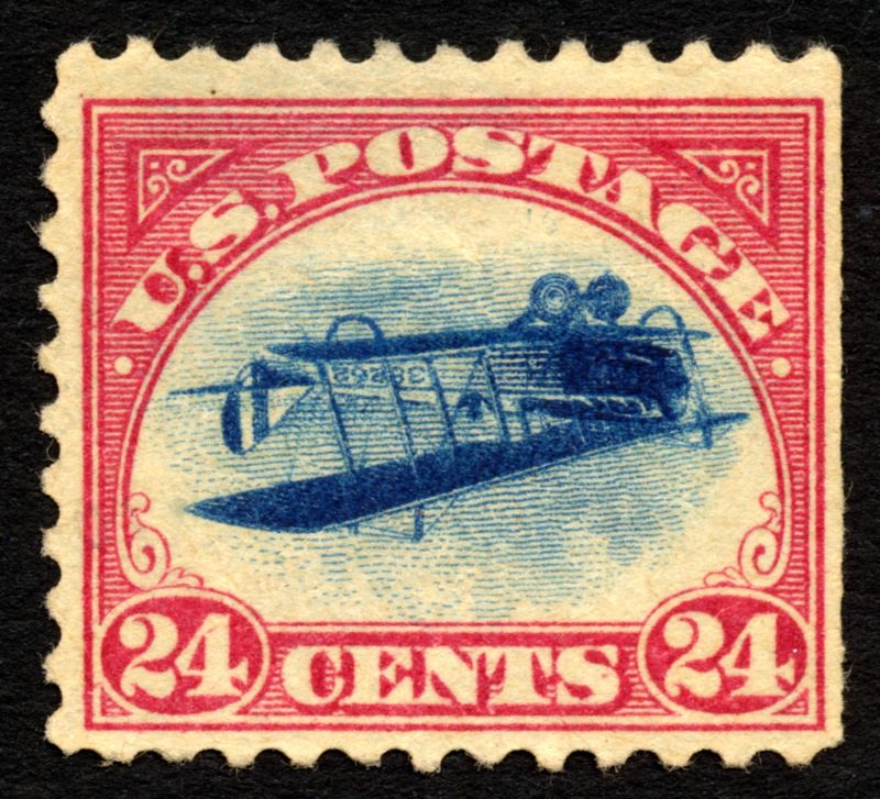 24c Curtiss Jenny invert single