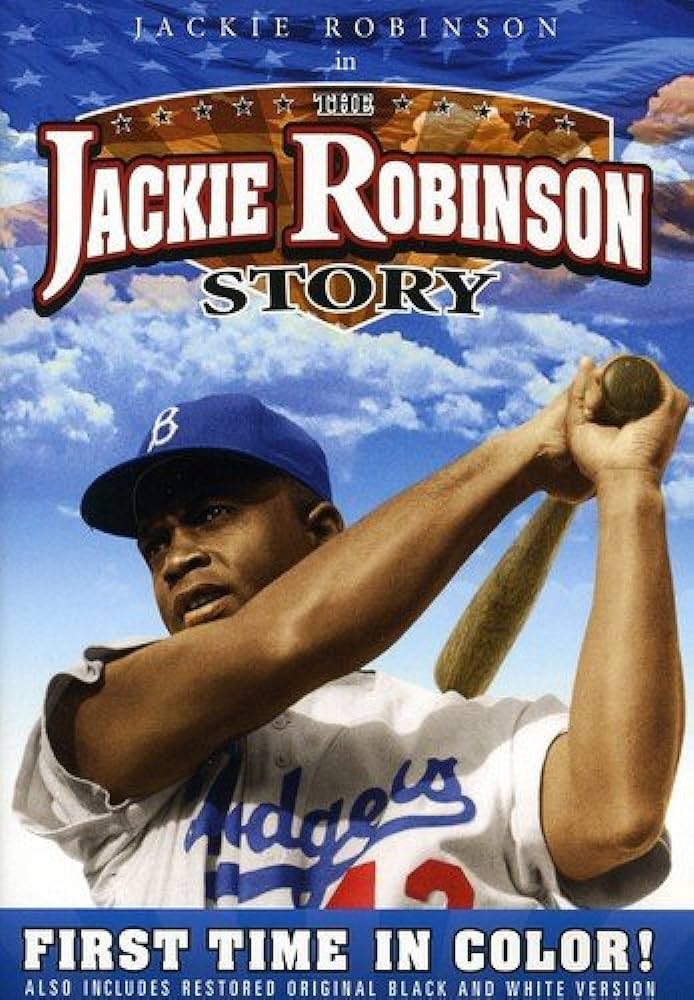 The Jackie Robinson Story DVD cover as an example of baseball movies for kids